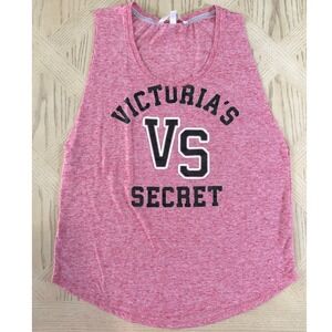 Victoria's Secret VS Pink Red Heathered Sleep Tank Top‎ Sleeveless Womens Small